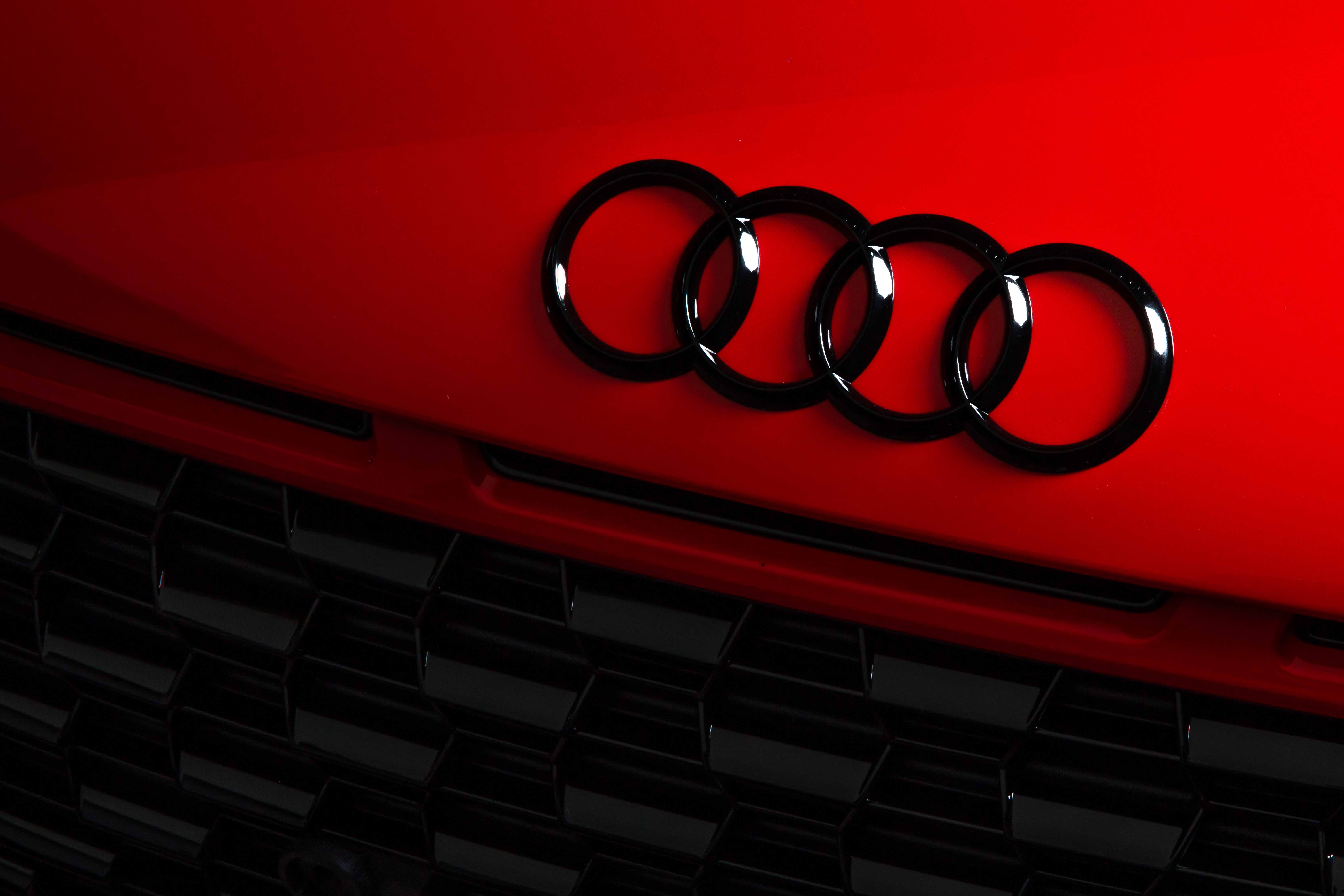 Audi Vier-Ringe Emblem Nahaufnahme