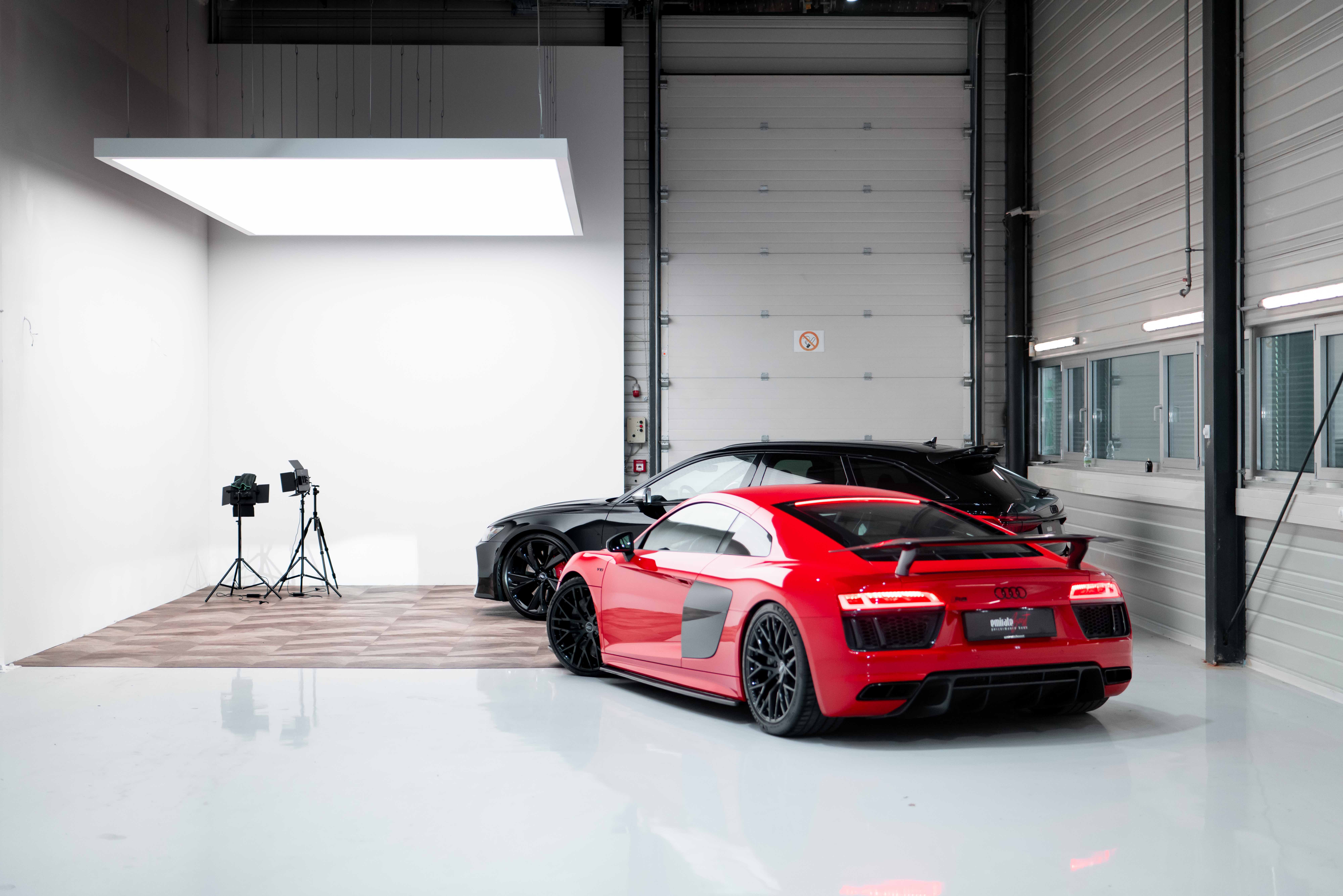 Audi R8 im professionellen Fotostudio